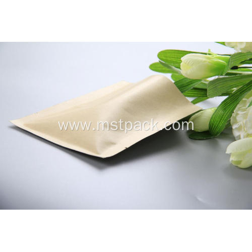 Kraft Paper 3 Side Seal Bag with valve